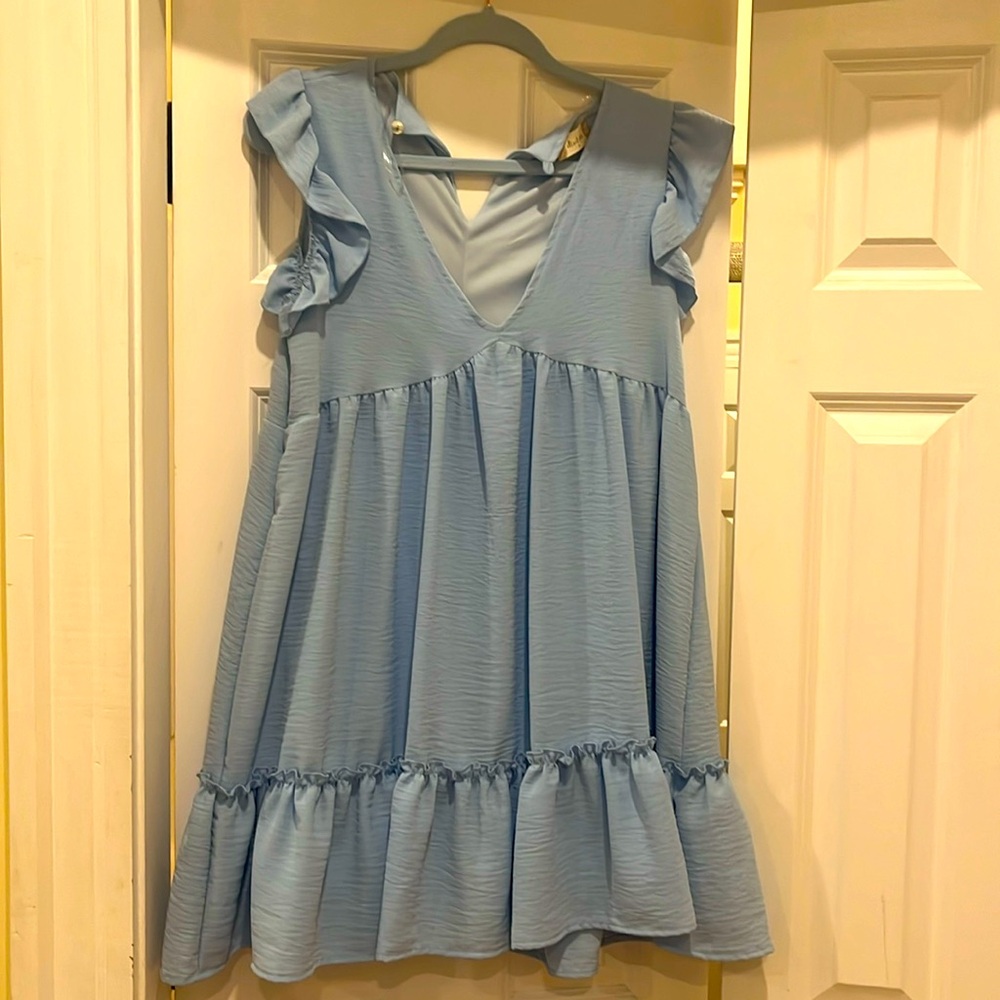 Never before work Altard State baby blue dress